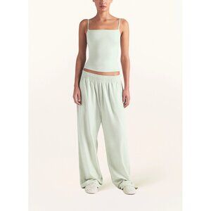 SKIMS Cotton Jersey Wide Leg Pant in Spearmint Size Medium